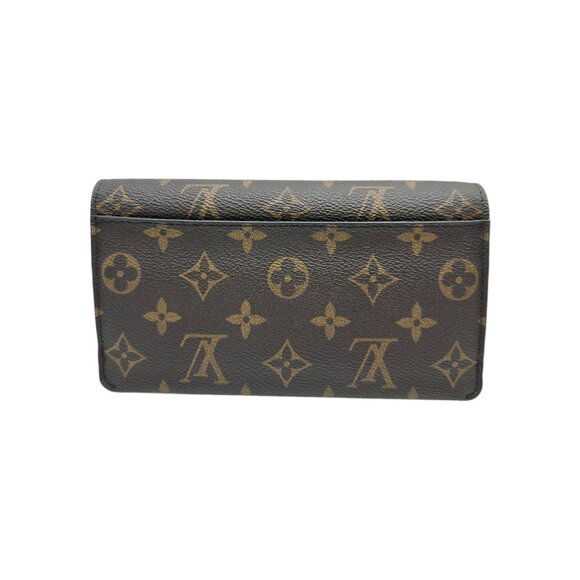 Louis Vuitton Monogram Portefeuille Sarah Wallet with Rose Red Interior - Picture 2 of 9